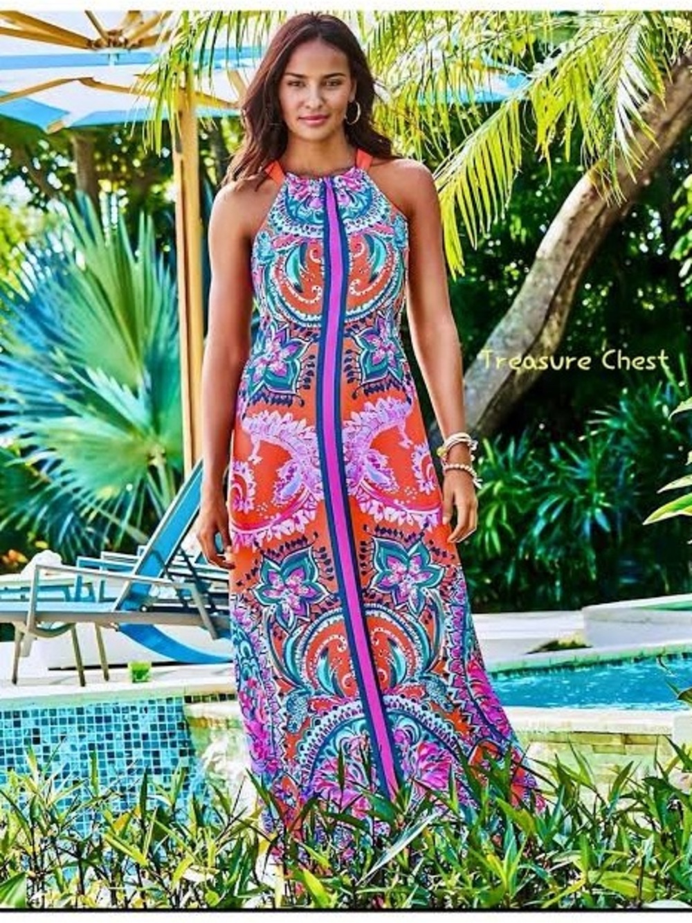 Lilly Pulitzer Tangerine Dream Hollyn Maxi Dress, EUC, Size 10